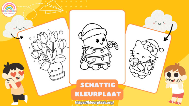 Kleurplaat Schattig