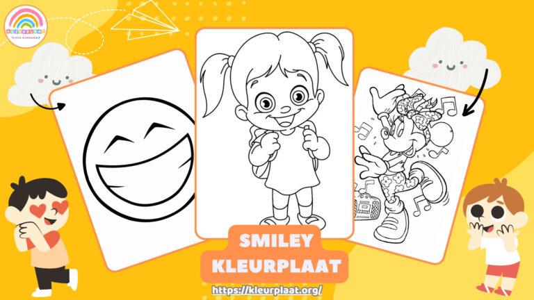 Kleurplaat Smiley