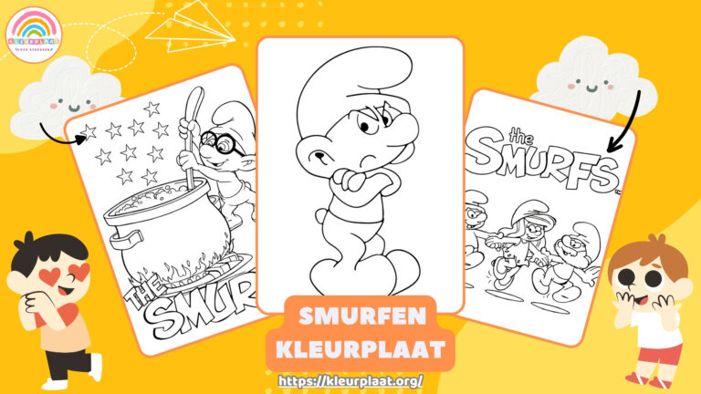 Kleurplaat Smurfen