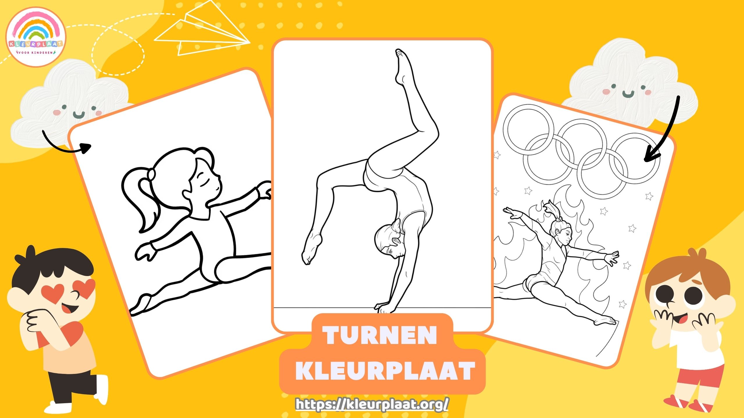 Kleurplaat Turnen