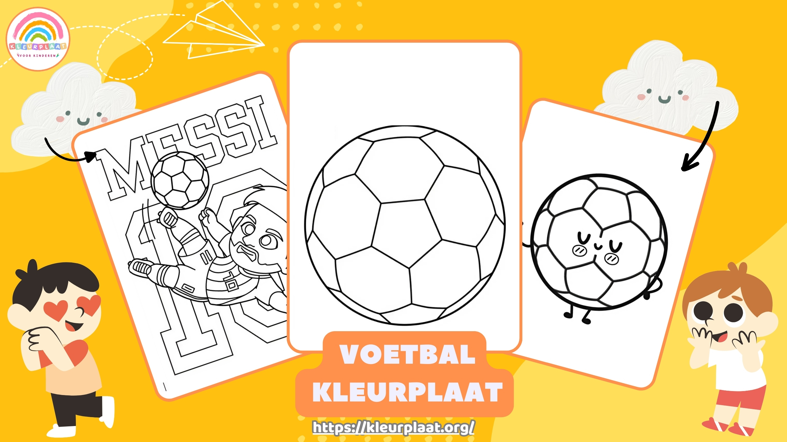 Kleurplaat Voetbal