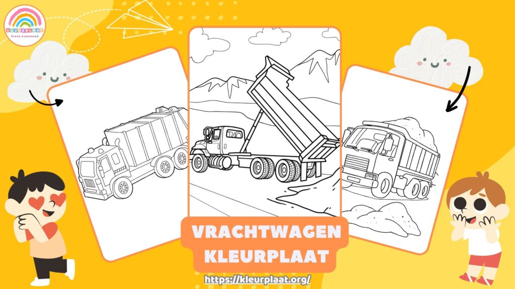 Kleurplaat Vrachtwagen