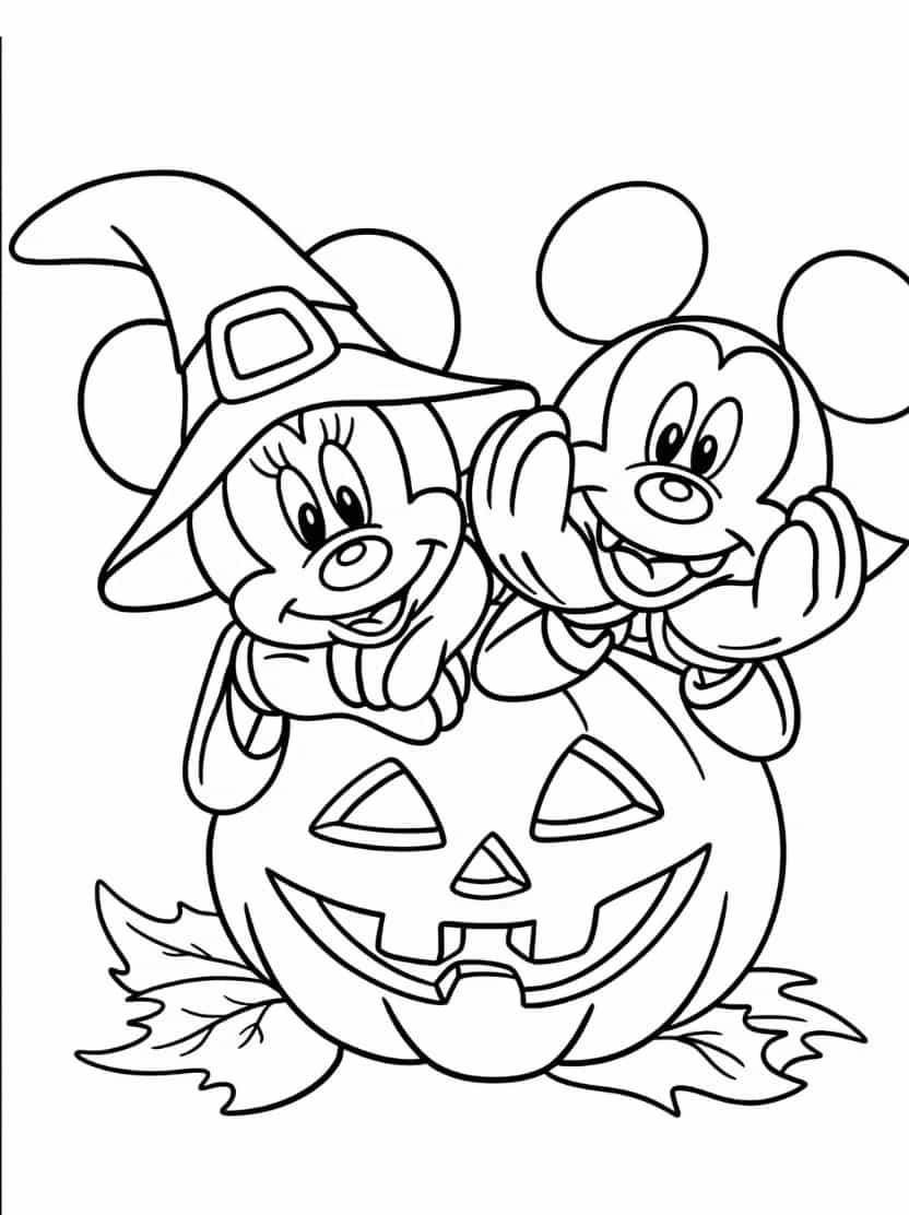 Kleurplaten Disney Halloween Eenvoudig