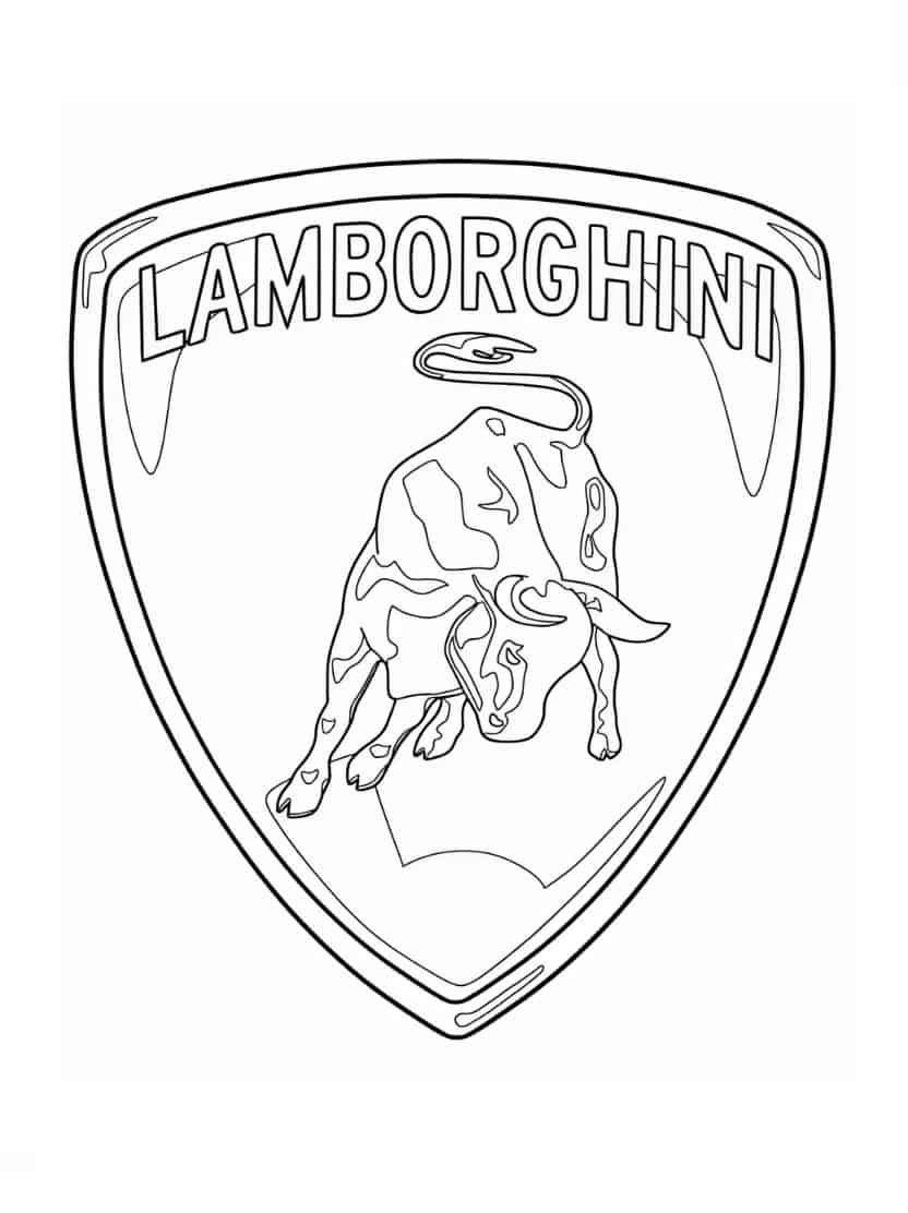 Kleurplaten Lamborghini Logo