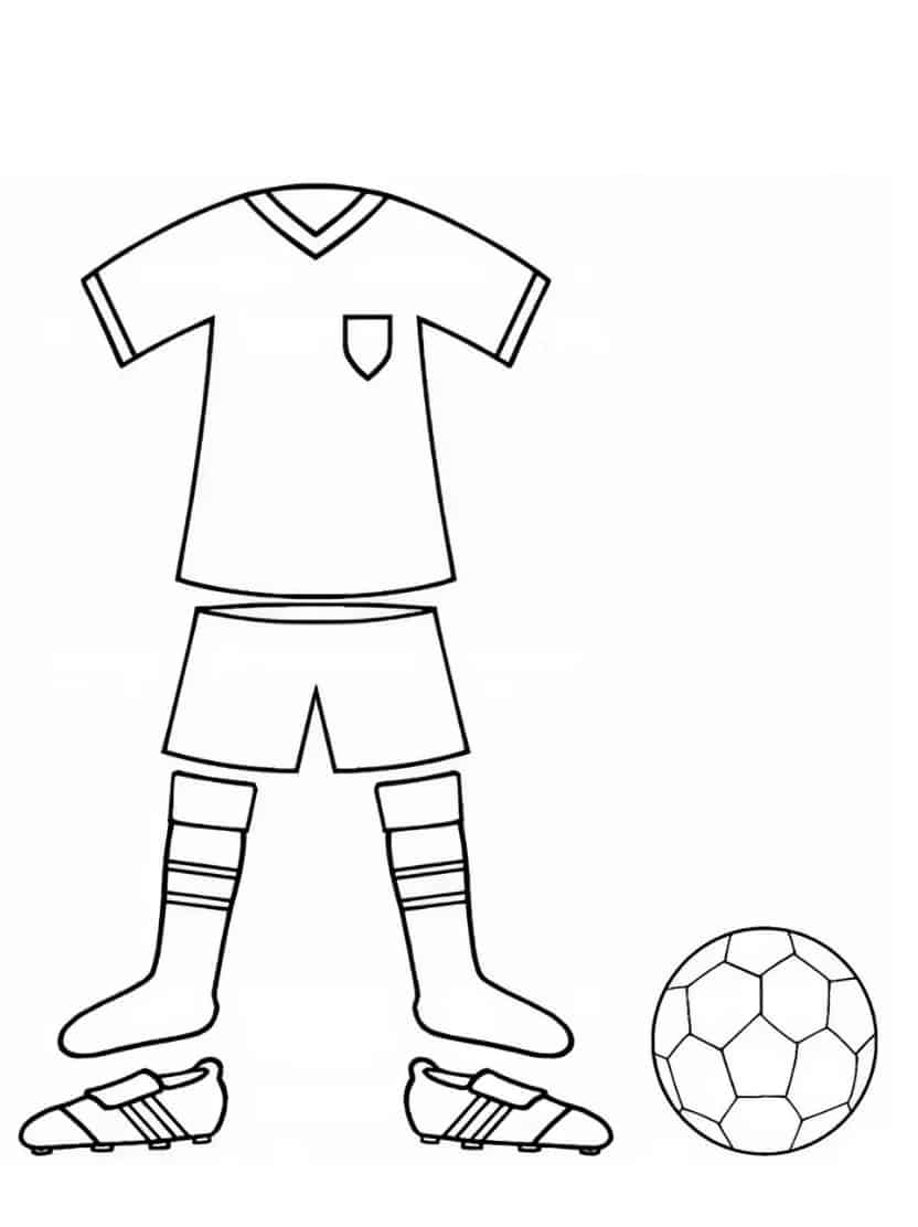 Kleurplaten Voetbal En Kleding