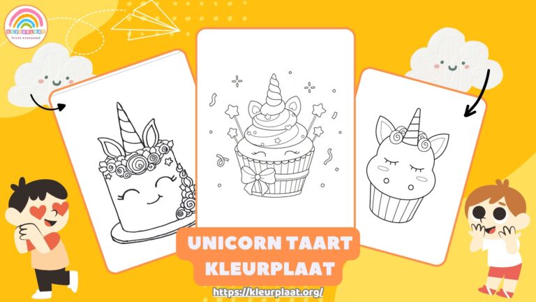 Kleurplkleurplaat Unicorn Taartaat Familie