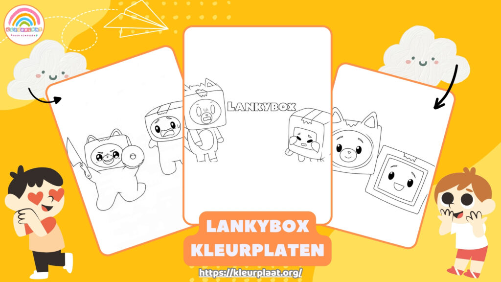 Lankybox Kleurplaten