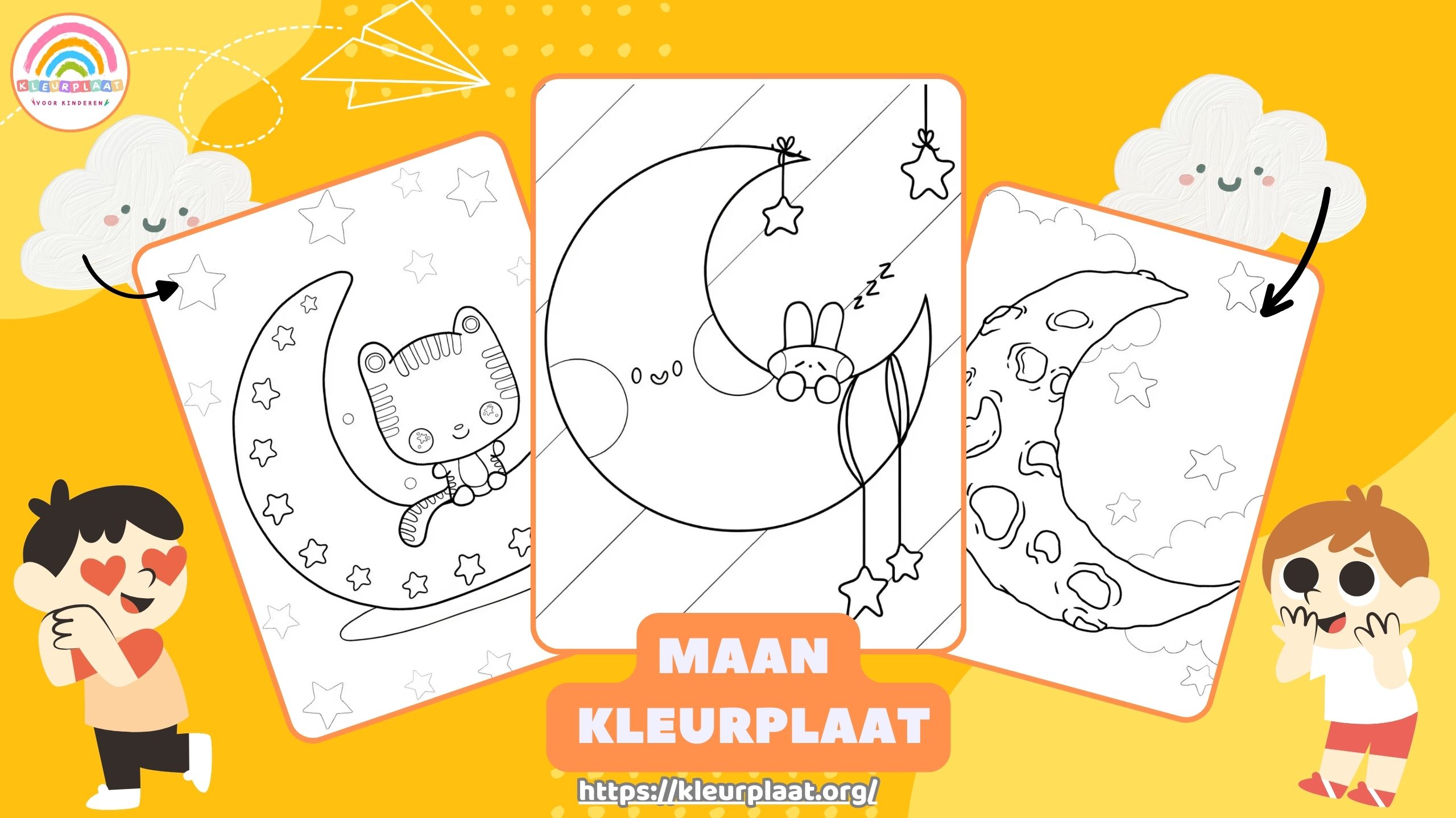 Maan Kleurplaat