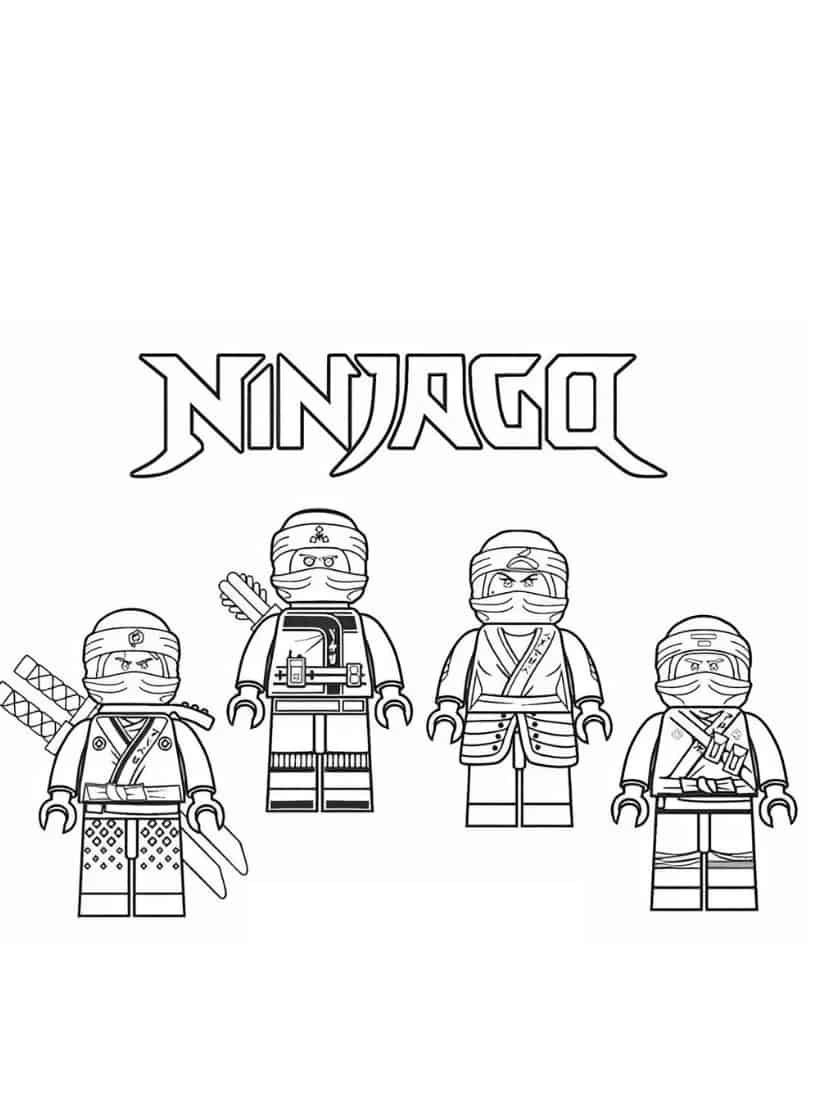 Ninjago Karakters Kleurplaat