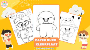 Paper Duck Kleurplaat