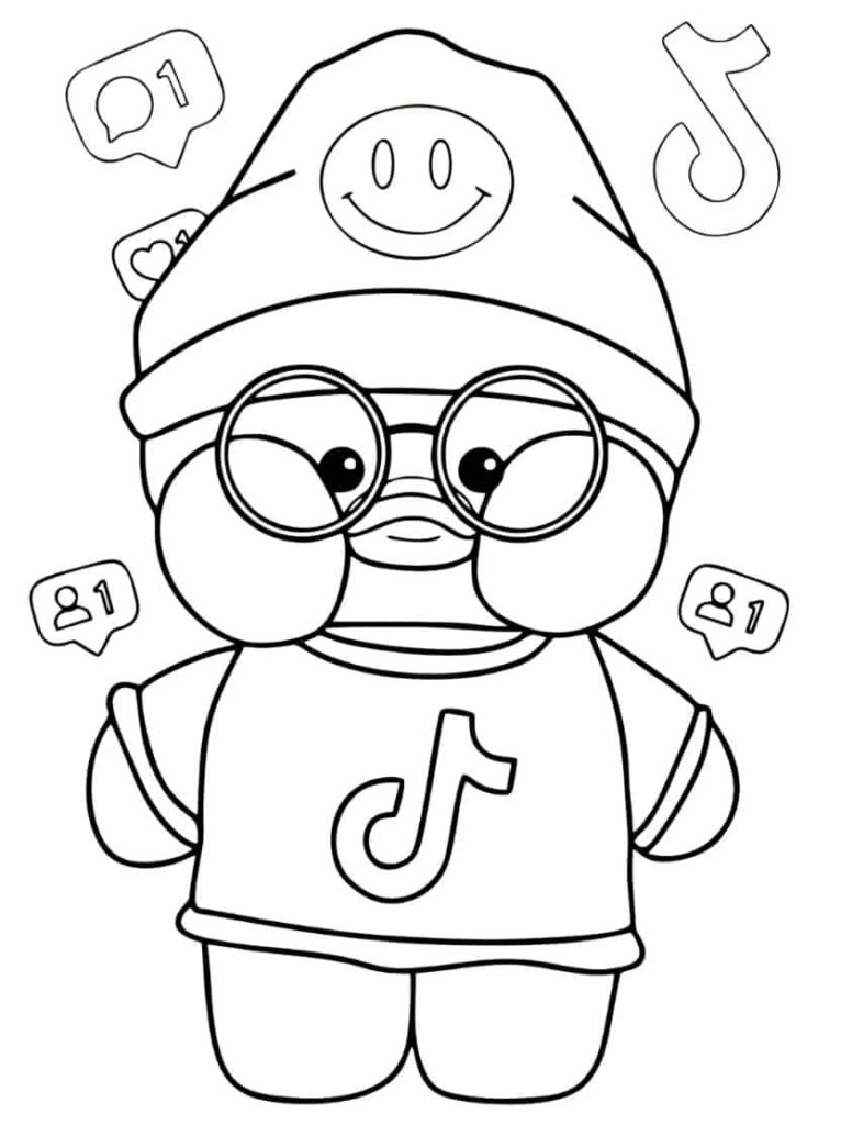 Free Paper Duck Coloring Page for Moms and Babies - ColoringPages.org