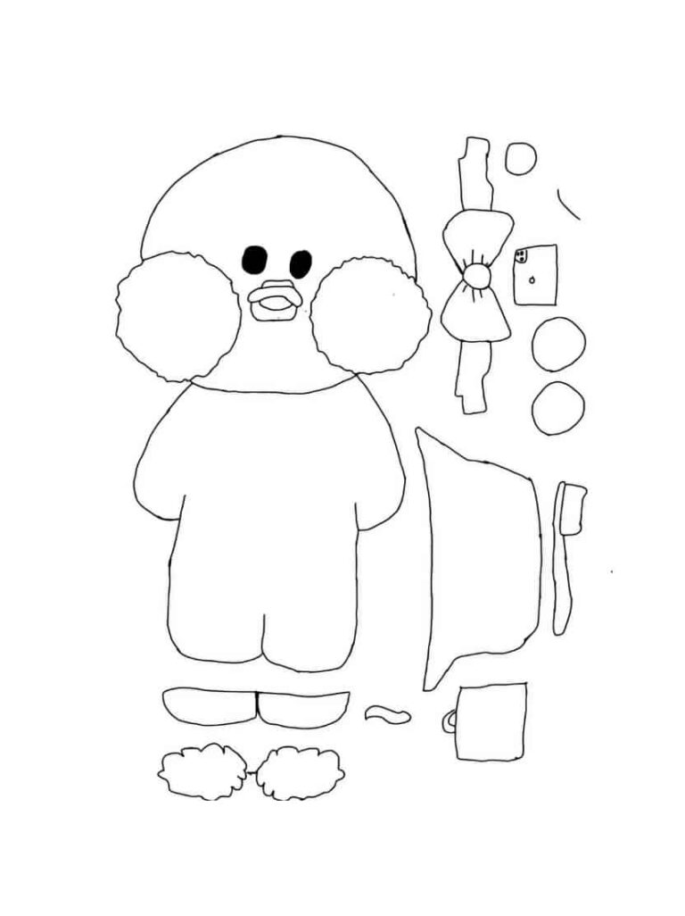 Free Paper Duck Coloring Page for Moms and Babies - ColoringPages.org