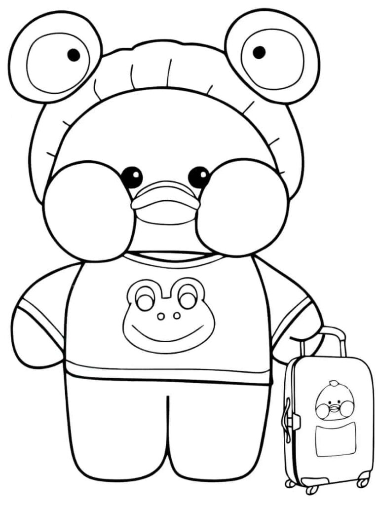 Free Paper Duck Coloring Page for Moms and Babies - ColoringPages.org