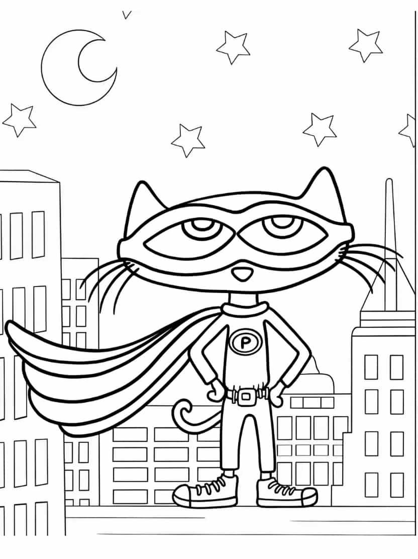 Pete The Cat Kleurplaat Afdrukbaar