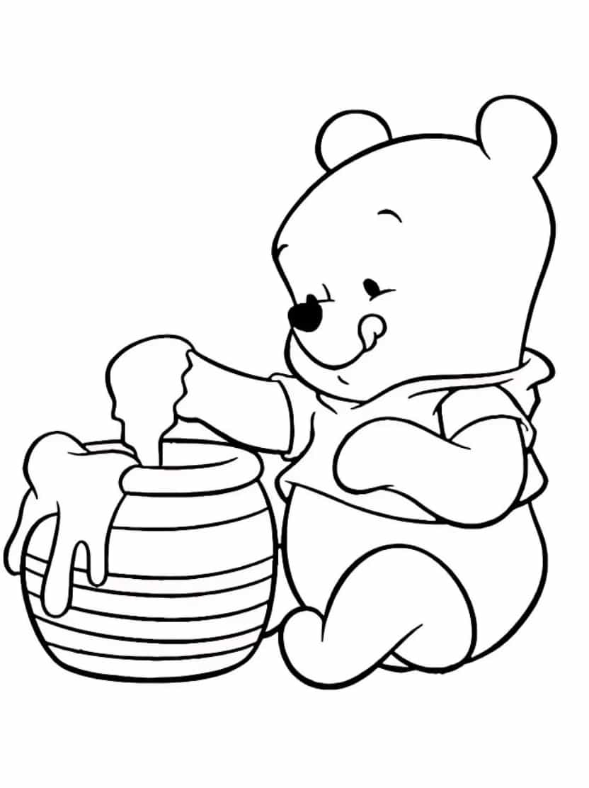 Pooh Baby Eet Honing