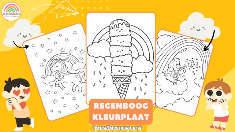 Regenboog Kleurplaat