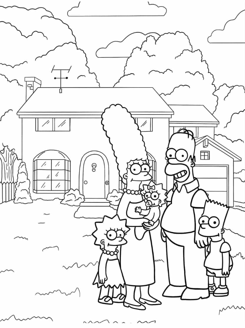 Simpsons Kleurplaten Afdrukbaar