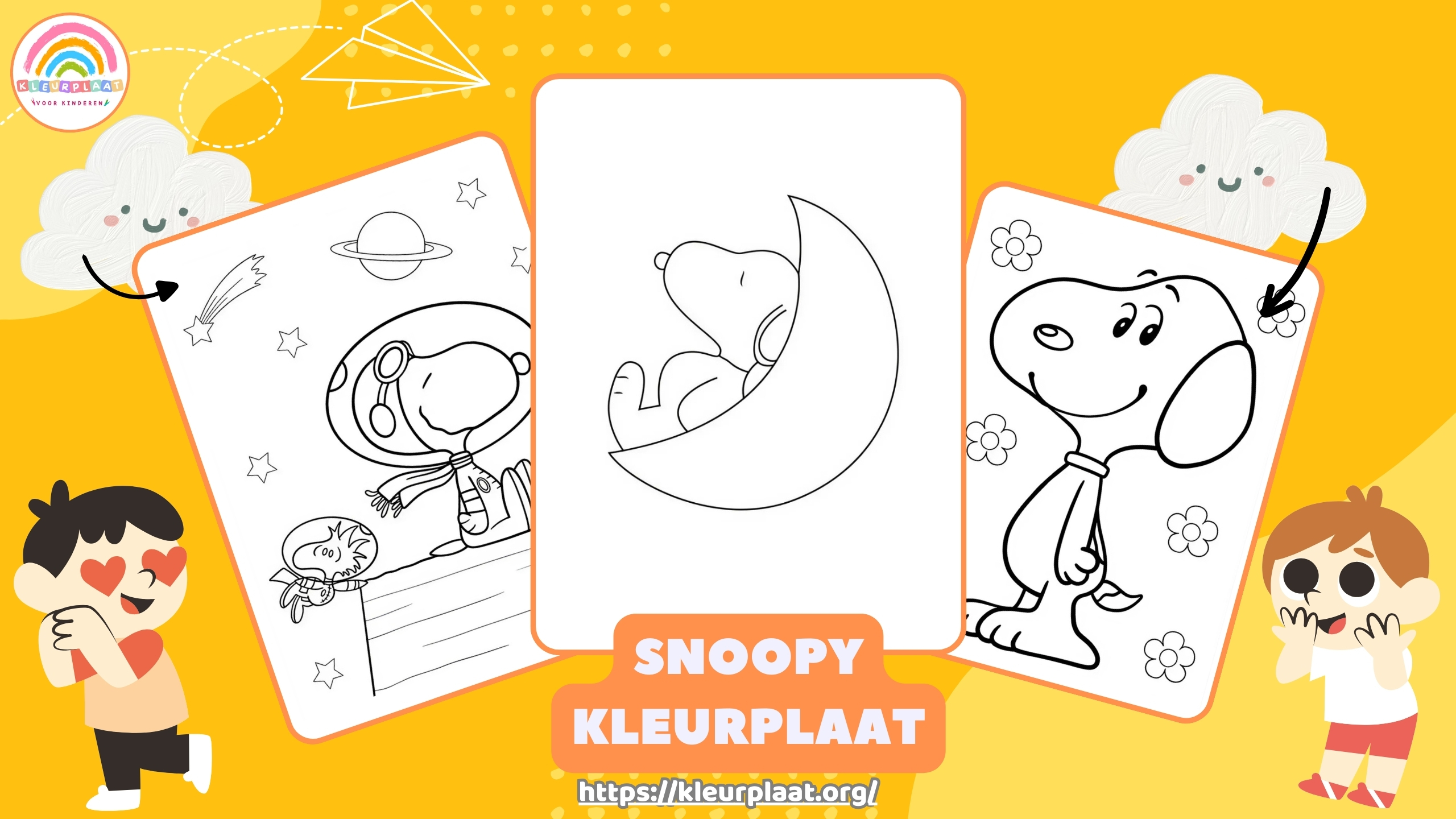 Snoopy Kleurplaat