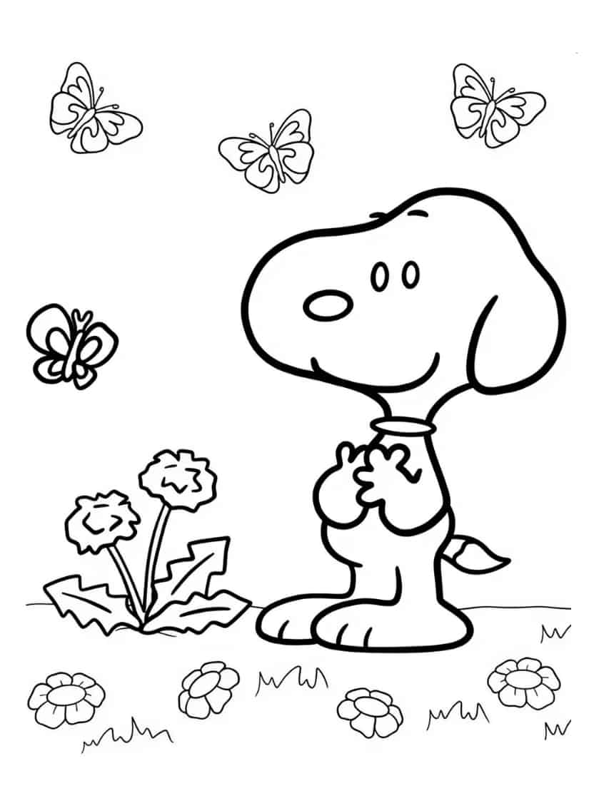 Snoopy Kleurplaten Gratis