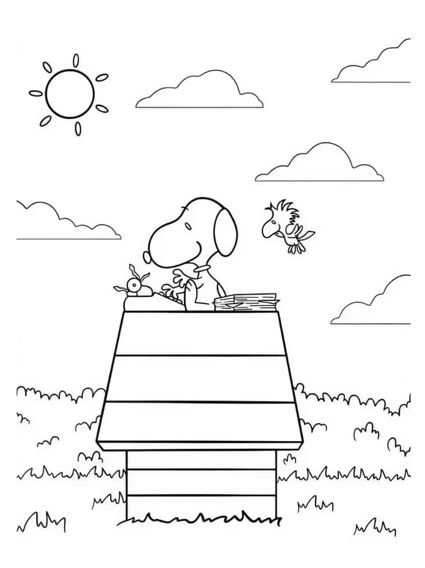 Snoopy Kleurplaten Makkelijk