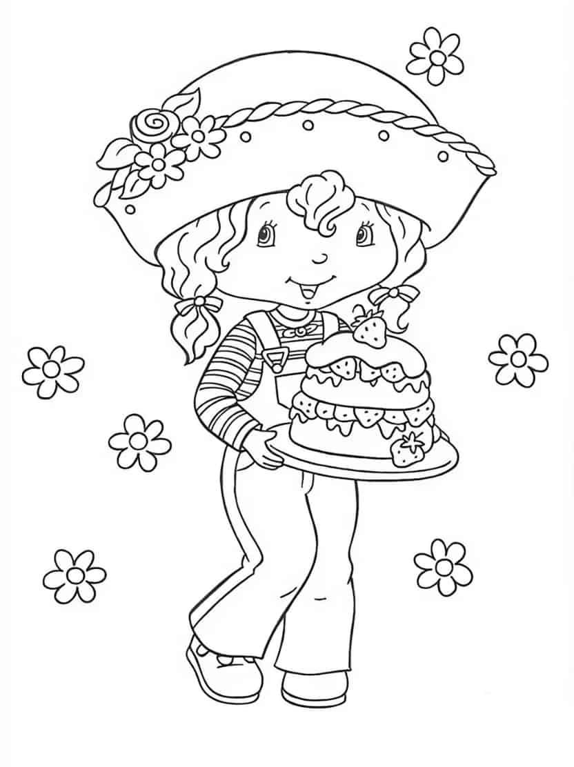 Strawberry Shortcake Kleurplaten Te Printen