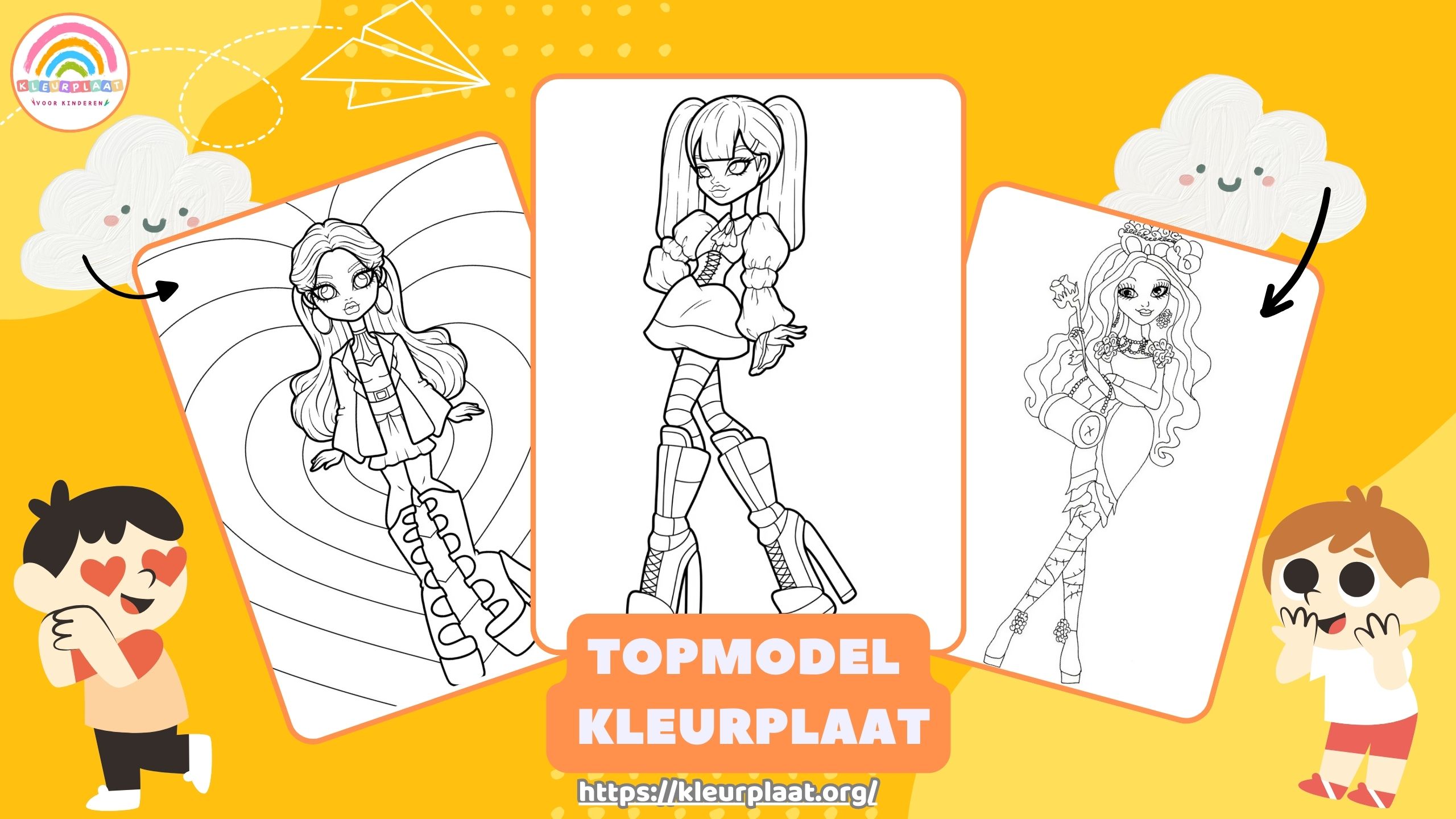 Topmodel Kleurplaat