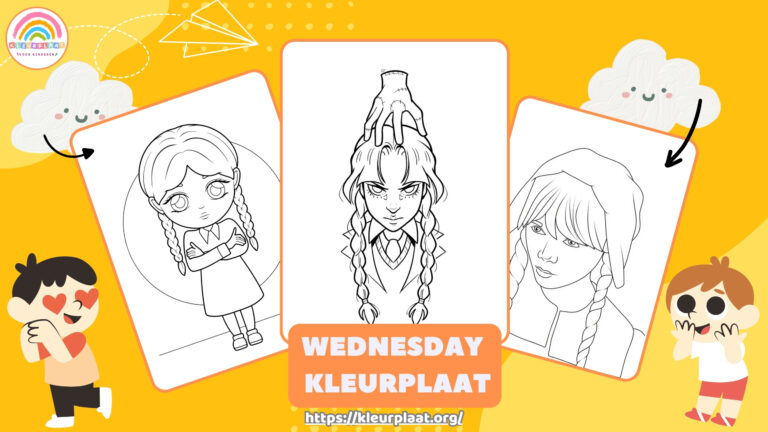 Wednesday Kleurplaat