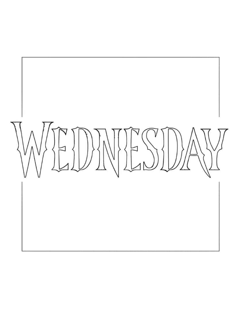 Wednesday Kleurplaten Logo