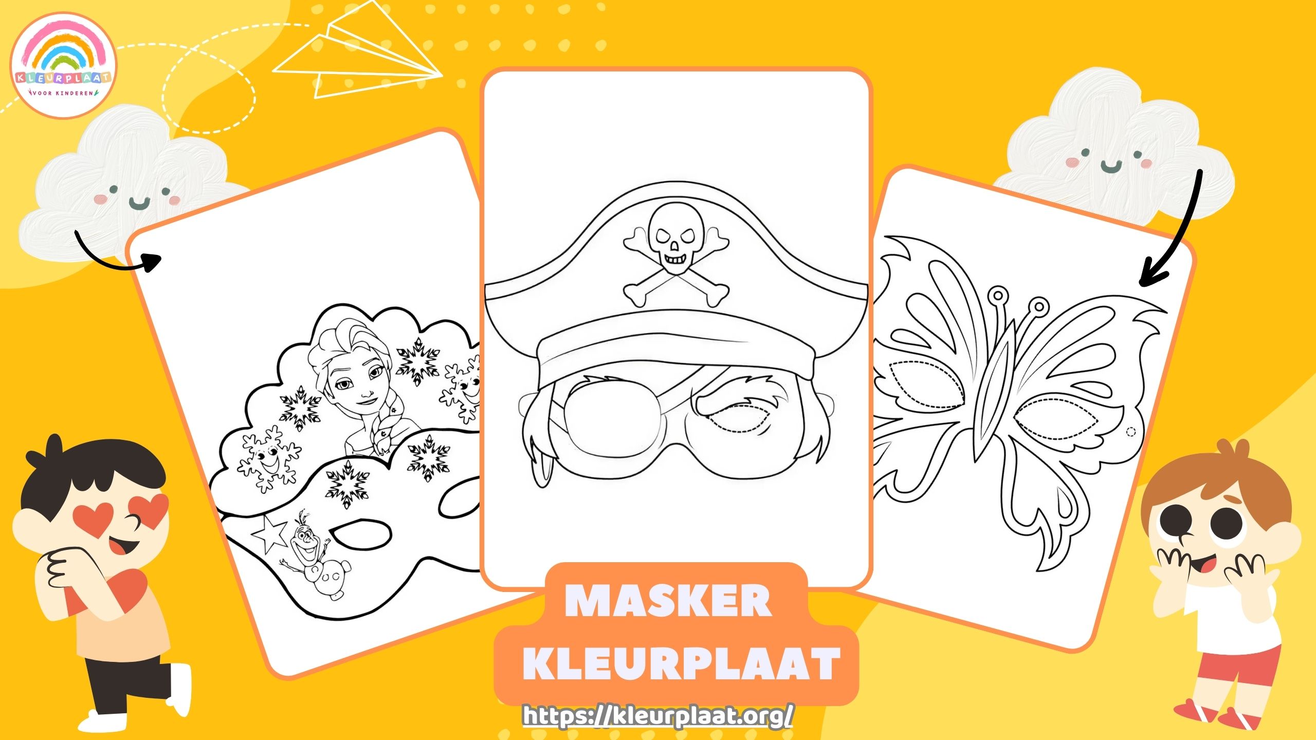 Masker Kleurplaat