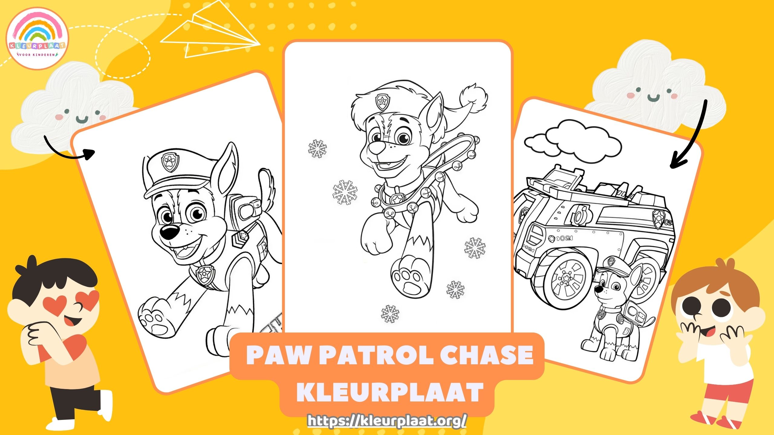 Kleurplaat Paw Patrol Chase